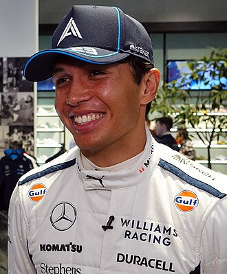 Alexander Albon — Formula 1 driver portrait (photo from Wikimedia Commons)