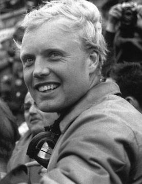 Mike Hawthorn — Formula 1 driver portrait (photo from Wikimedia Commons)