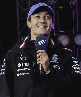George Russell — Formula 1 driver portrait (photo from Wikimedia Commons)